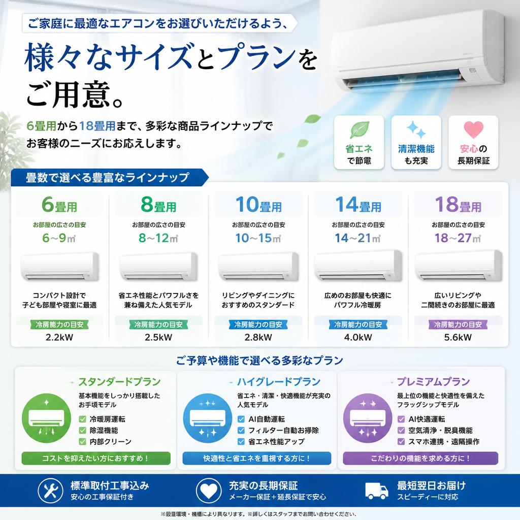 豊富な選択肢と柔軟なプラン